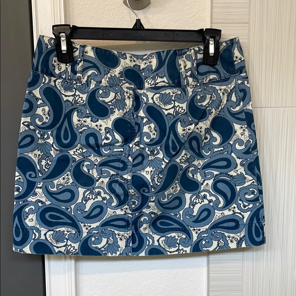 GAP White and Blue Mini Skirt Casual Resort Wear - Picture 4 of 6